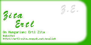 zita ertl business card